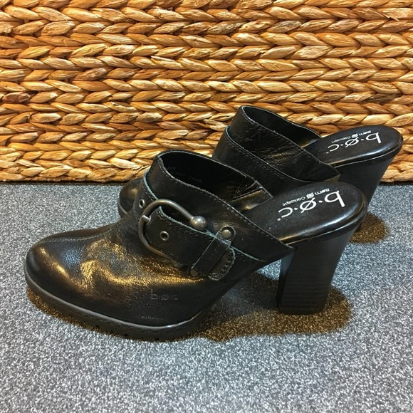 B.O.C. Black Clogs with Buckle Detail - Picture 3 of 8